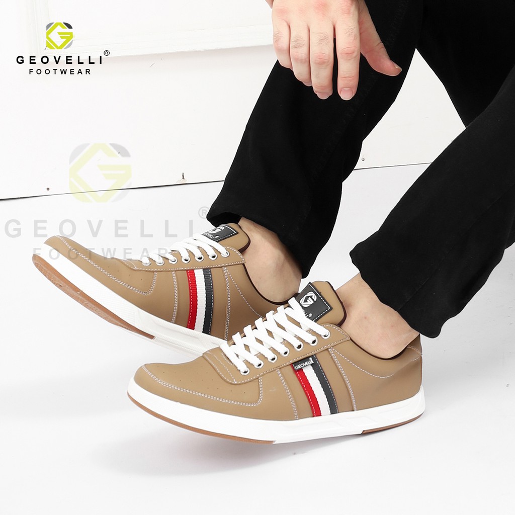 Sneakers Pria Sepatu Pria Tali Kasual Sepatu Lokal Sneakers Olahraga Sport Brand Gvl. Geovelli Hitam