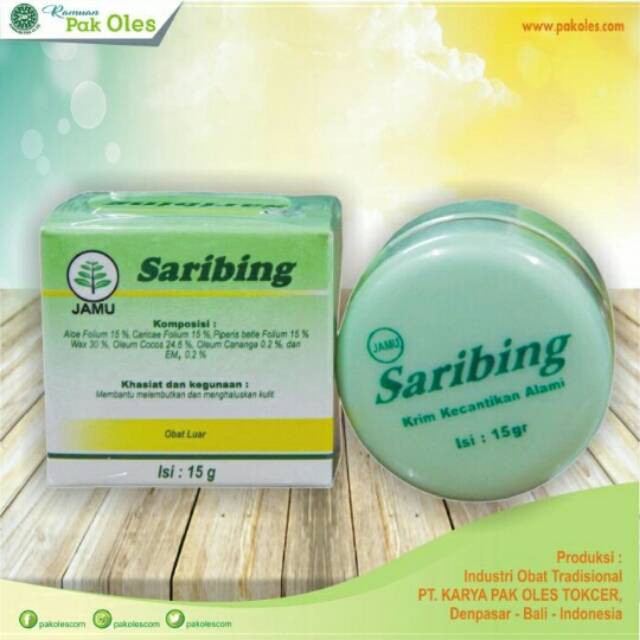 Krim Cream Saribing Menghaluskan dan Melembutkan Wajah Produk Pak Oles Bokashi