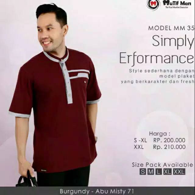 Promo    Baju koko jumbo/ Mutif Man 35 XL / MM 35 simply enformance