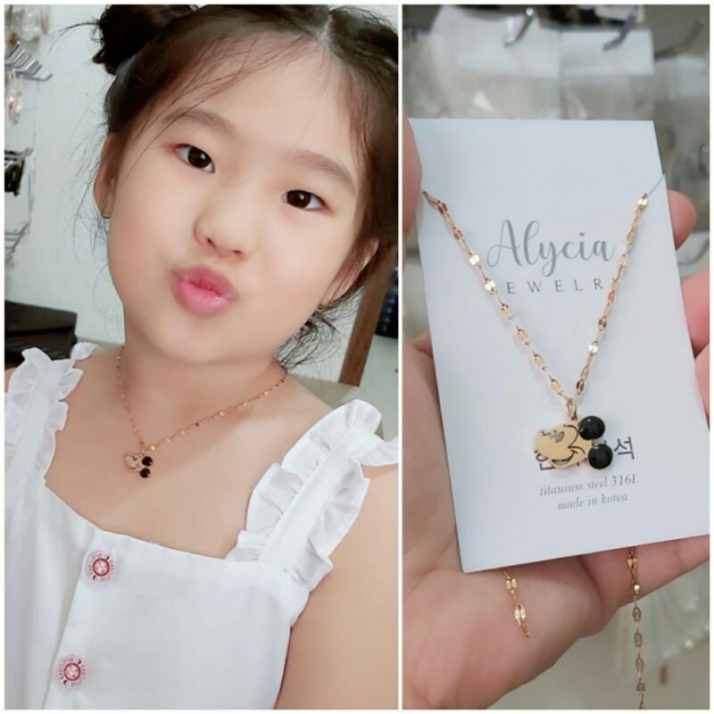 kalung anak mickey clasic anti karat titanium