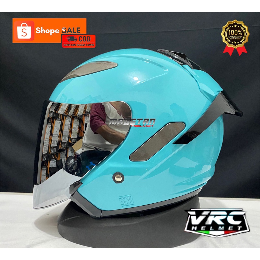 HELM VRC CENTRO SOLID/POLOS (paket ganteng spoiler)-5