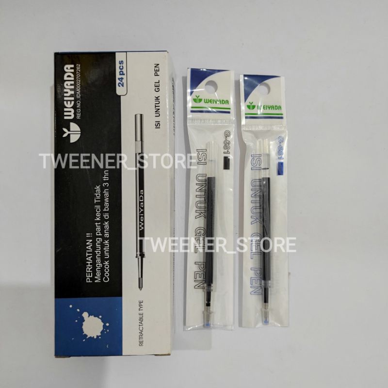 

Weiyada 681 Refill Ballpoint Gel 0.7mm | Bolpen Isi Pulpen Pen