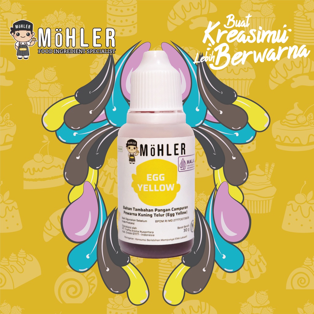 MOHLER Coloring Egg Yellow (KLIK KOMBO HEMAT UNTUK BELI 1 GRATIS 1)