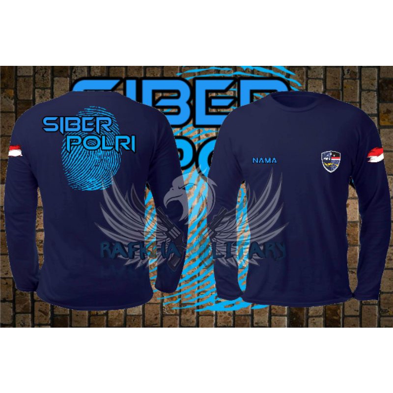 kaos siber polri, kaos lengan panjang siber polri, T-Shirt siber polri, kaos polri