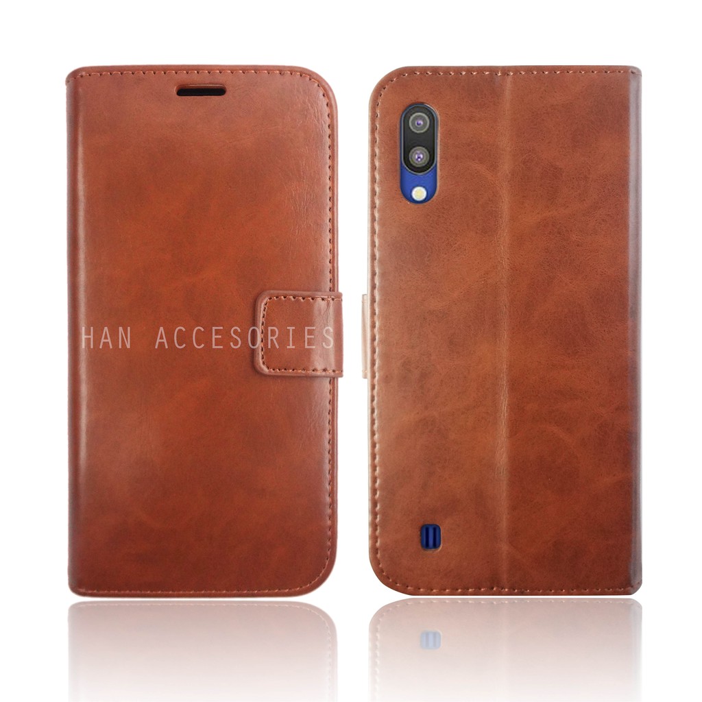 Samsung Galaxy A10 Original Fashion Selular Flip Leather Case - Flip Cover / Flip Case