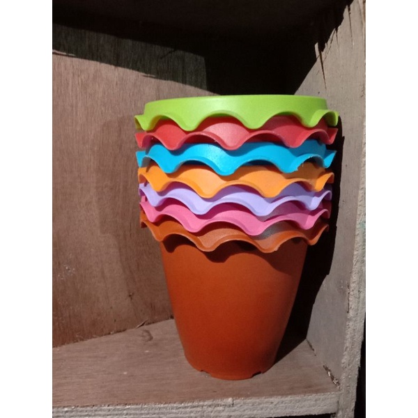 POT TANAMAN HIAS SUKULEN KAKTUS/POT NKT KRISTAL WARNA WARNI UK 12