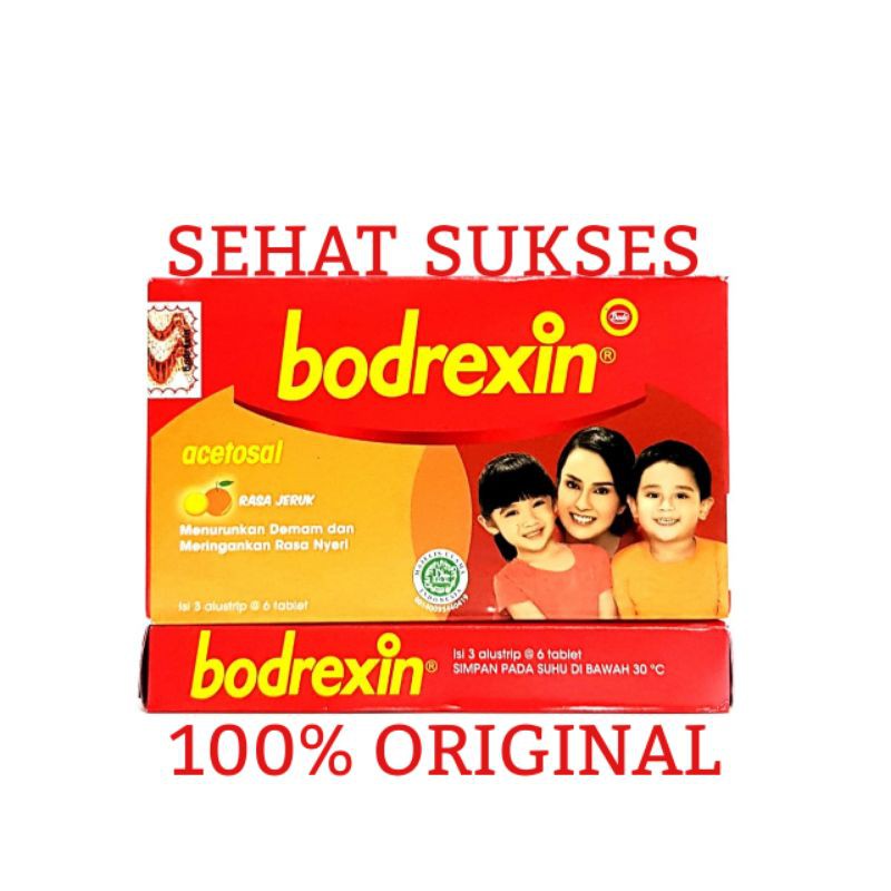 BODREXIN ACETASOL - OBAT PENURUN DEMAM UNTUK ANAK (RASA JERUK)