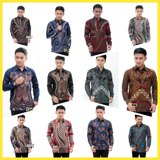 Seragam Kemeja Batik Pria Lengan Panjang Harga Grosir Siap Kirim Seluruh Indonesia Bebas Pilih Motif