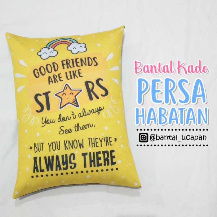 

BMR-147 Bantal Kado & Hadiah Persahabatan 30x40cm - Ready - NO PO