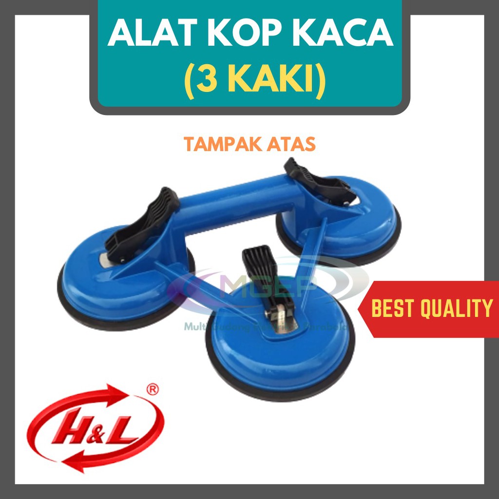 H&amp;L Glass Sucker 3 Kaki Kop Kaca Suction Pump 3 kaki