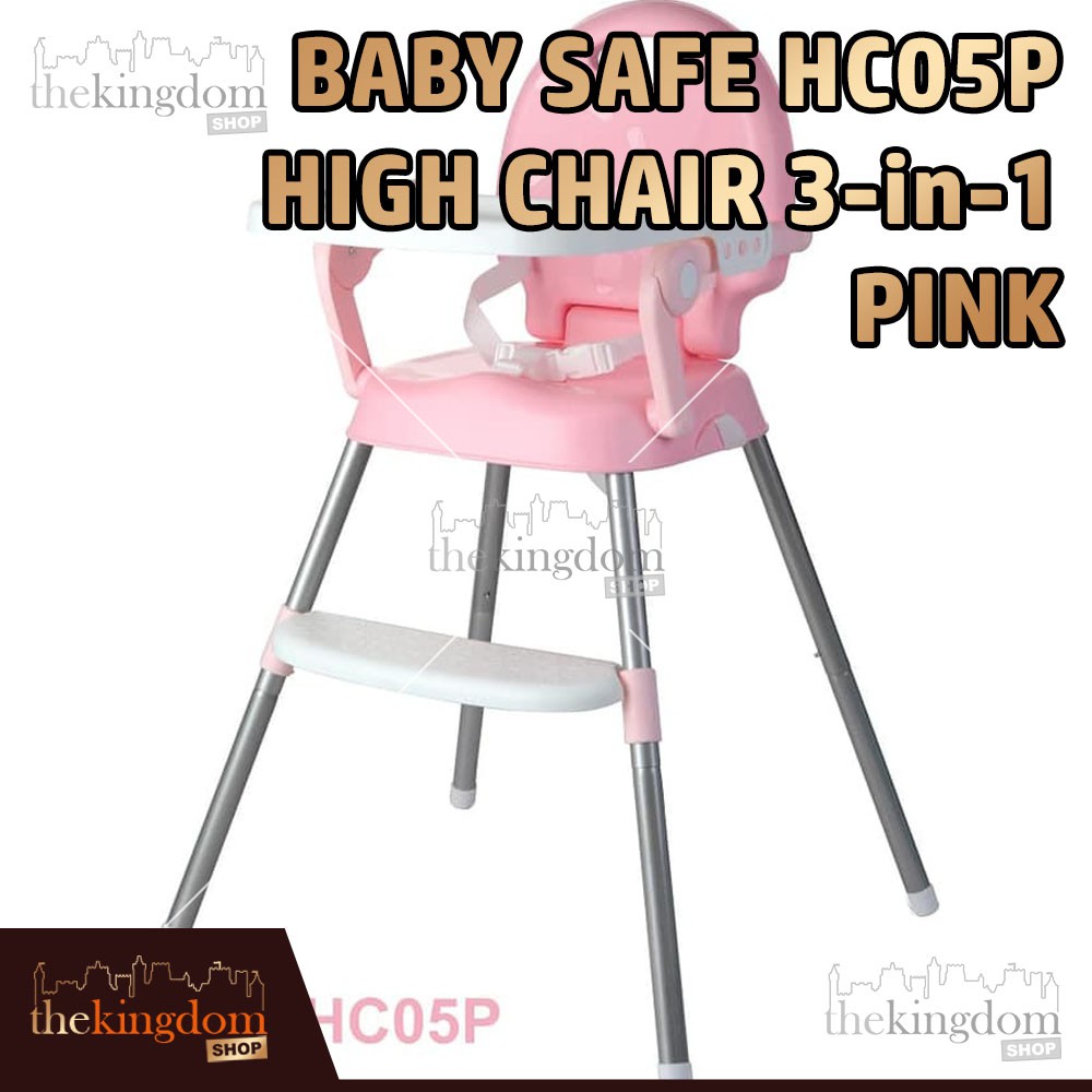 Baby Safe Hc05p High Chair 3 In 1 Kursi Makan Bayi Pink Murah Shopee Indonesia