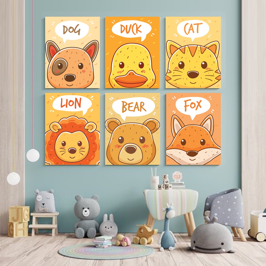 Hiasan Dinding Kamar Bayi (A4) Pajangan Anak Dekorasi Bayi Wall Decor Tema Pajangan Bayi - A&amp;M