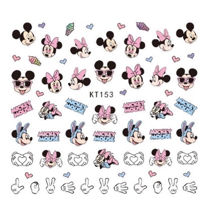 STICKER KUKU MICKEY MOUSE MINNIE MOUSE STIKER KUKU TIKUS HIASAN STIKER NAIL ART ANAK KOREA NAILS