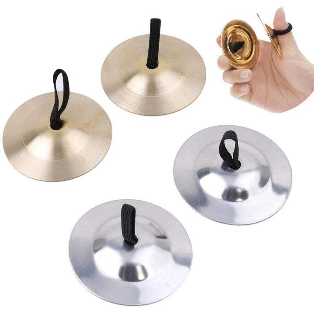 [Elegan] Simbal Jari Edukasi Dini Alat Instrumen Wanita Profesional Metal Belly Dance Zills Copper Simbal