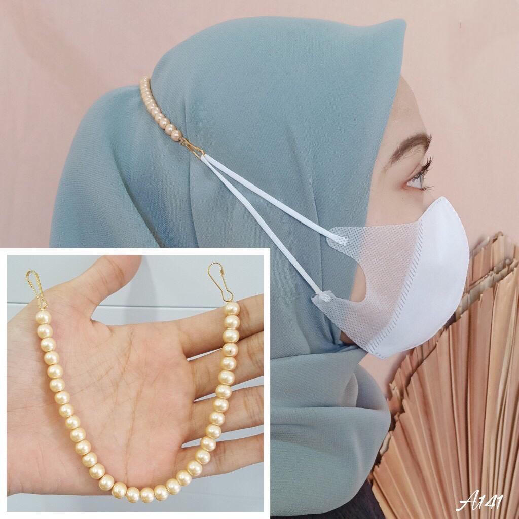 Konektor Masker / Pengait Masker / Pengait Masker Hijab Mutiara / Pengait Masker Mutiara / A141