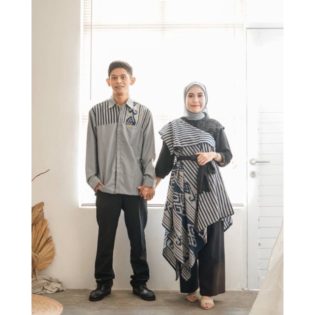 Baju tenun couple - baju tenun - baju etnik - baju prewedding - baju kondangan - dress tenun - dress etnik - tenun couple