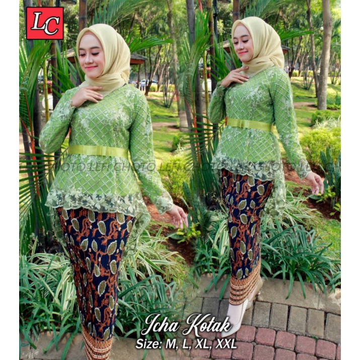 KEBAYA MODERN &lt; STELAN TUNIK ICA KOTAK//BAJU SERAGAMAN//FASHION WANITA//BY LEFI CHOTO