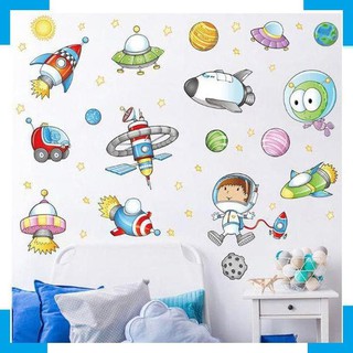 Stiker Dinding ukuran 50x70 cm Motif Pesawat Luar Angkasa Stiker Dinding ukuran 50x70 cm Motif Pesawat Luar Angkasa