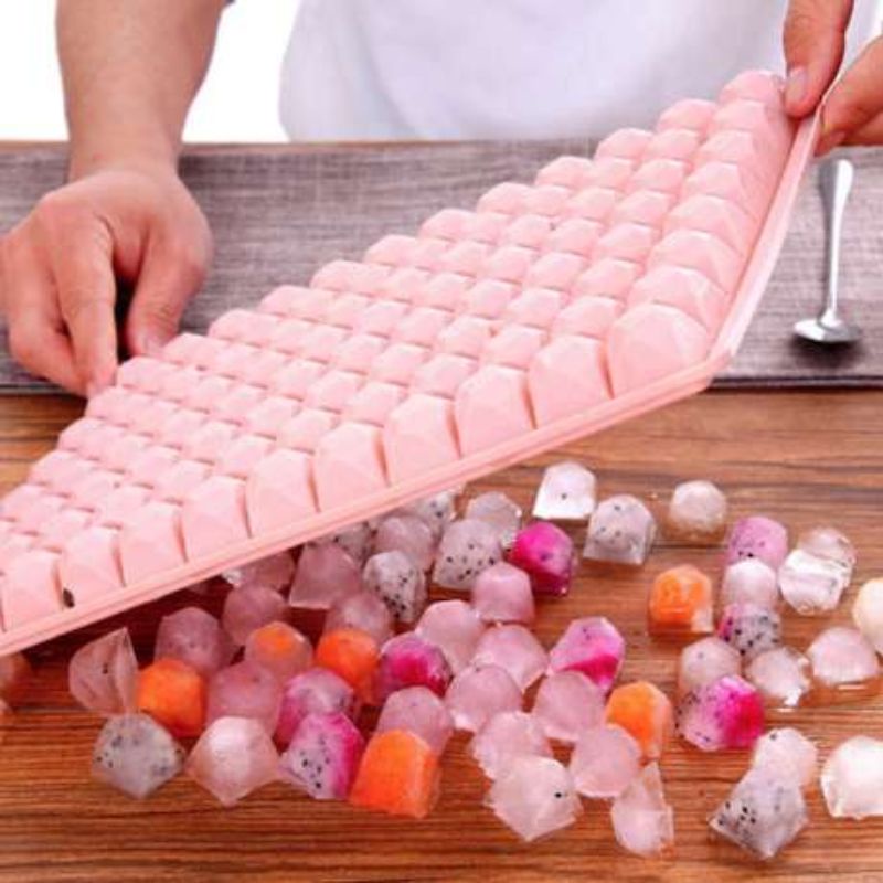 Cetakan es batu kotak kubus diamond jelly ice cube tray 60 grid cetakan puding 60 sekat serbaguna