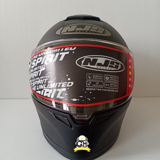 HELM NJS FULL FACE NJS ZX-1 SOLID BLACK DOFF NJS ZX ONE