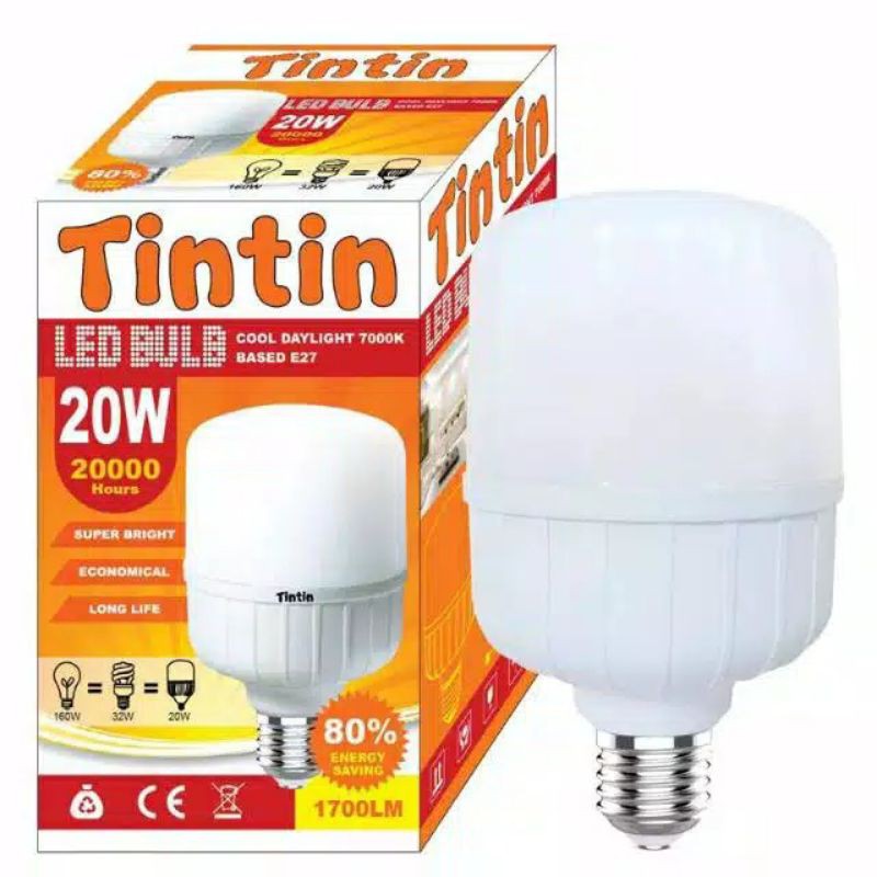 Bolam / lampu led murah / bolam led tintin 20 watt