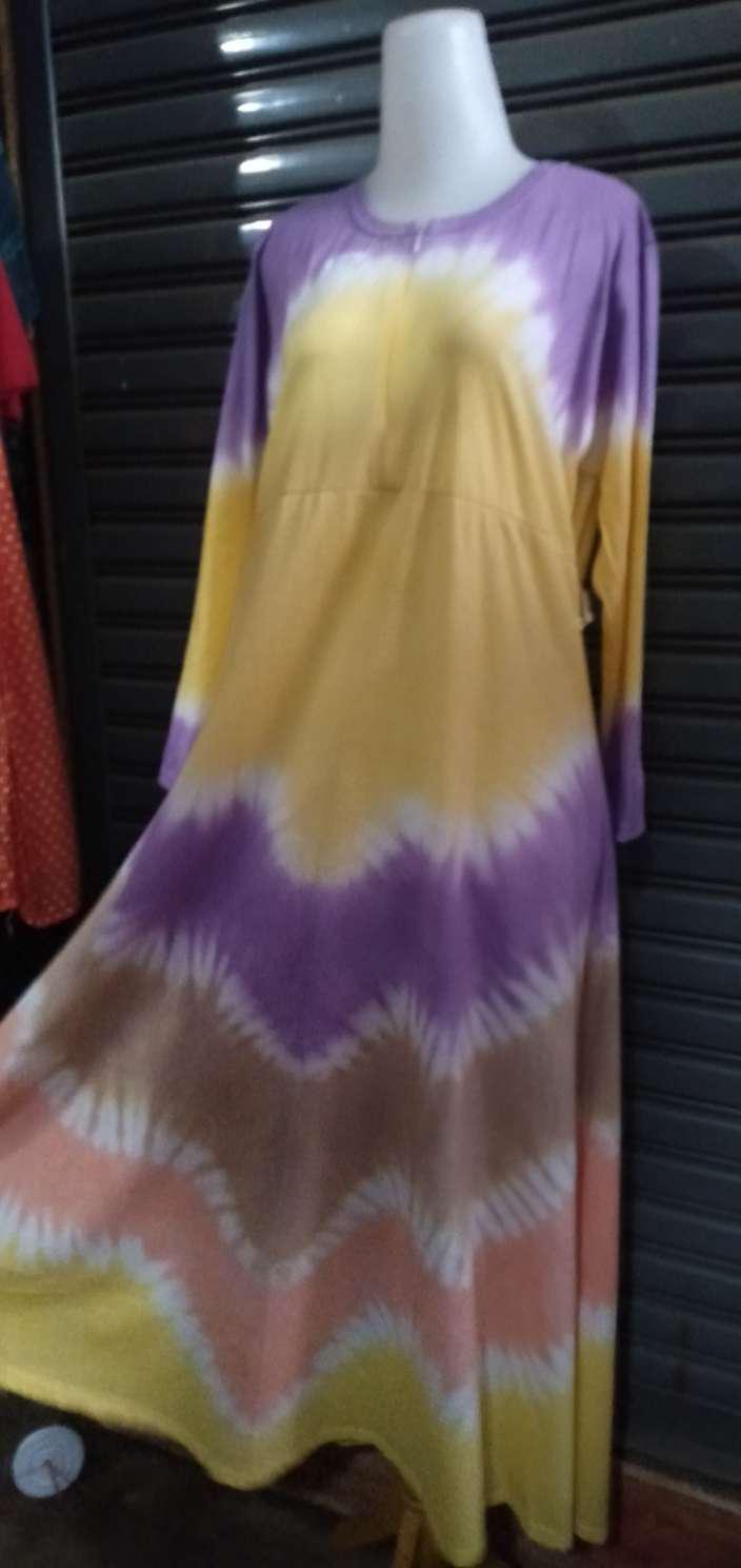 Gamis Kaos Nayla .| Busui Baju Muslimah Batik Lengan Panjang Fashion Wanita~|
