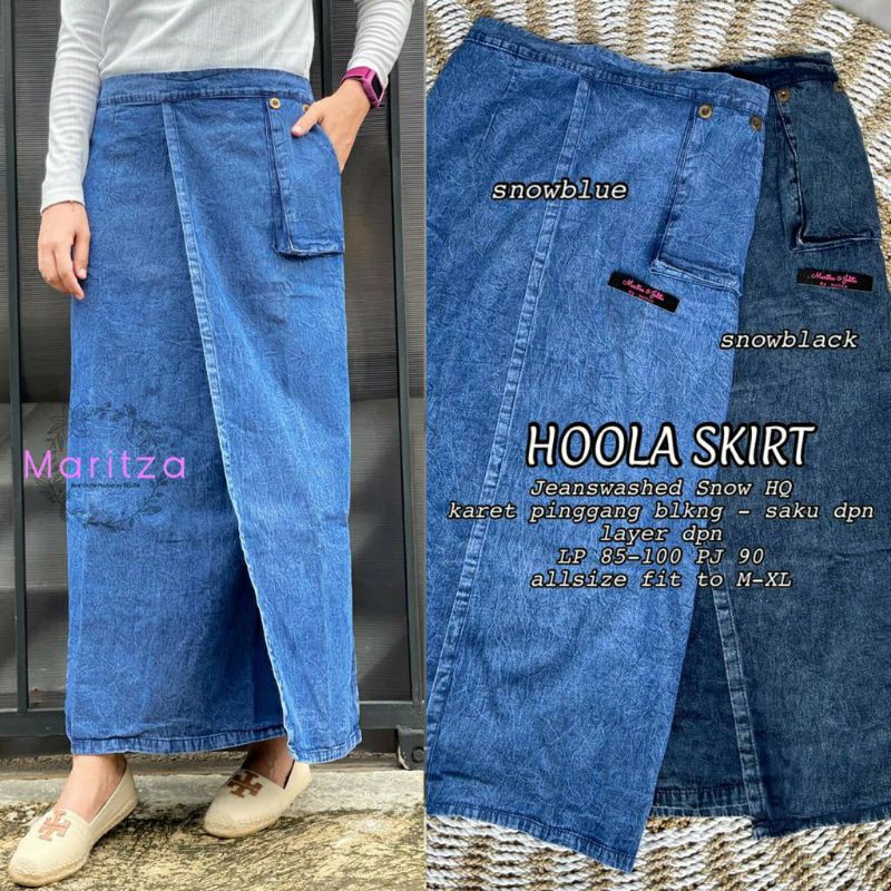 HOOLA SKIRT Rok Jeans Snow by Maritza