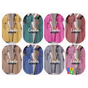 Baju Dress Pesta Natal Wanita Remaja Korea Import Murah Kekinian Terbaru 2022 Party Dres CAMELIA Bah