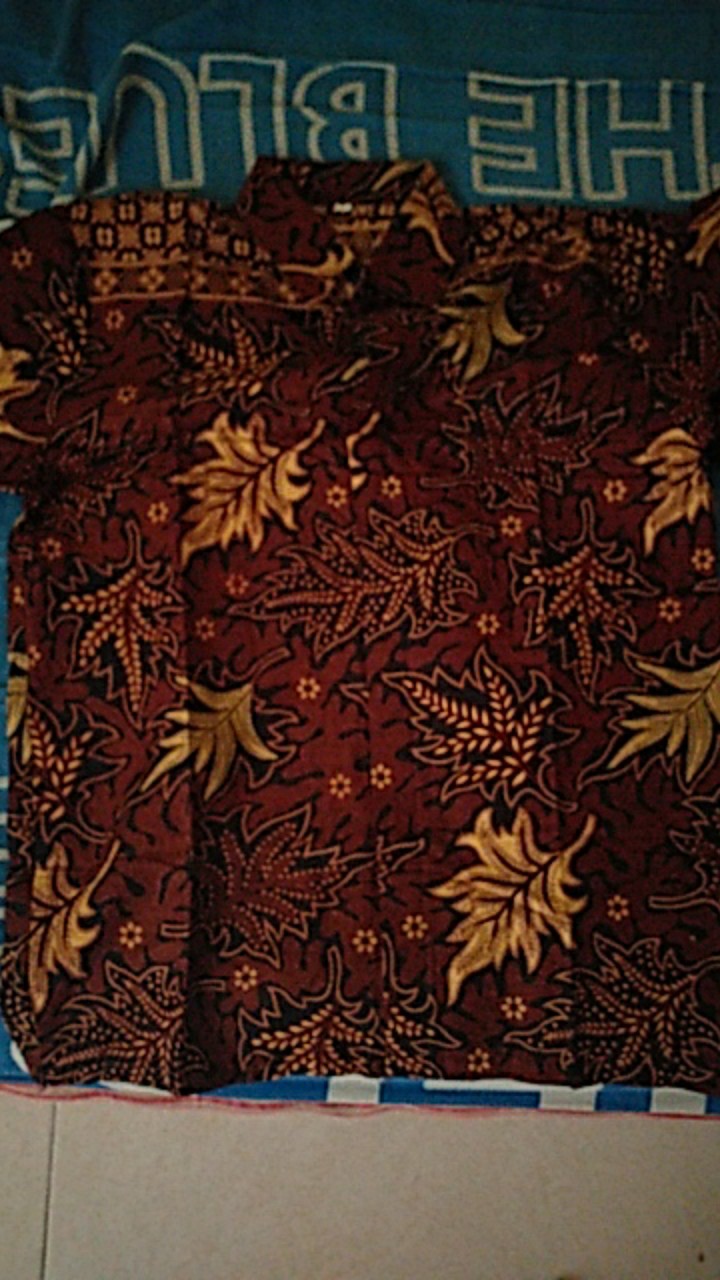 Baju Couple Ayah Dan Anak Motif Jati,baju Batik Keluarga,sergam Batik Kantor