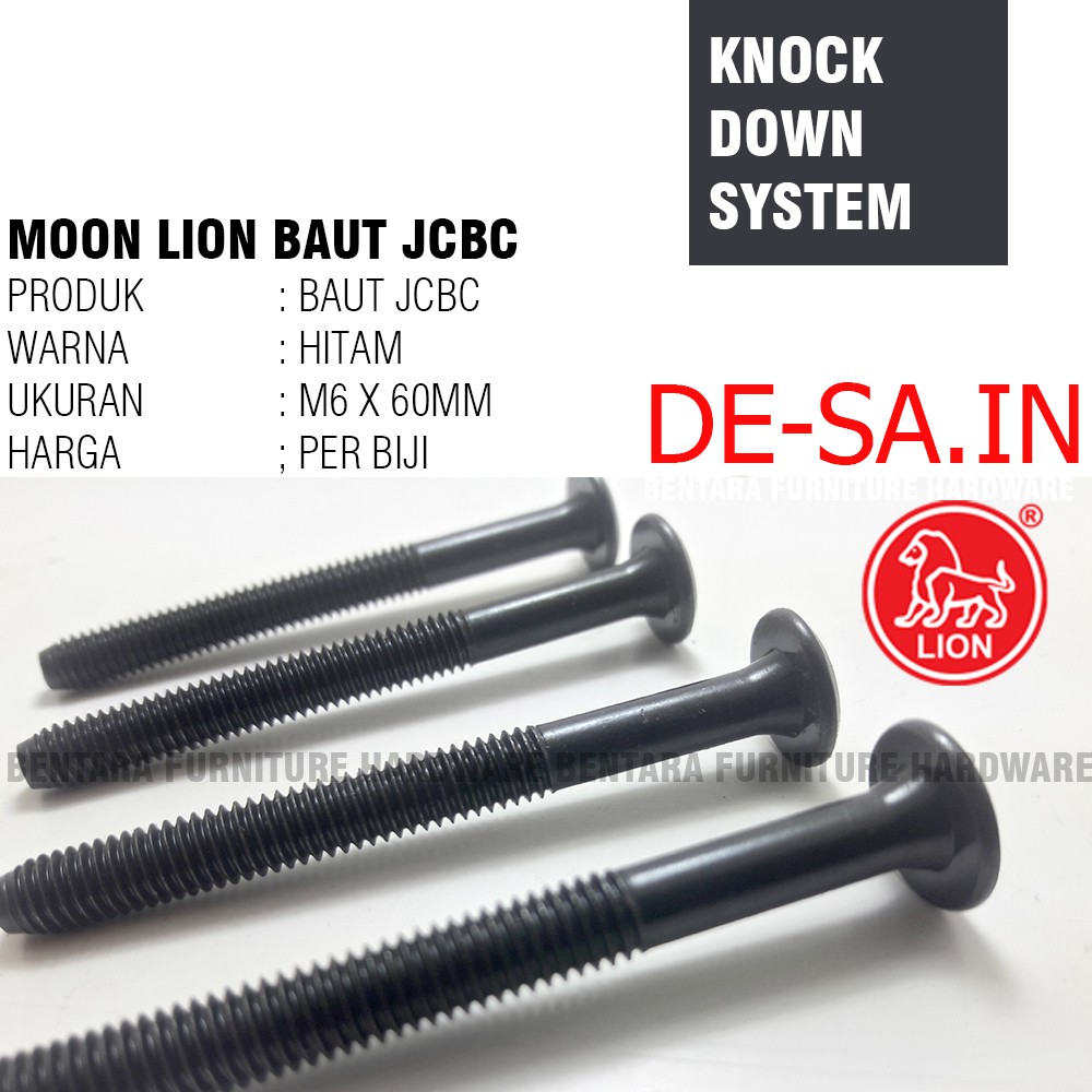 Moon Lion Baut JCBC M6 X 60MM - Bolt Furniture Knockdown