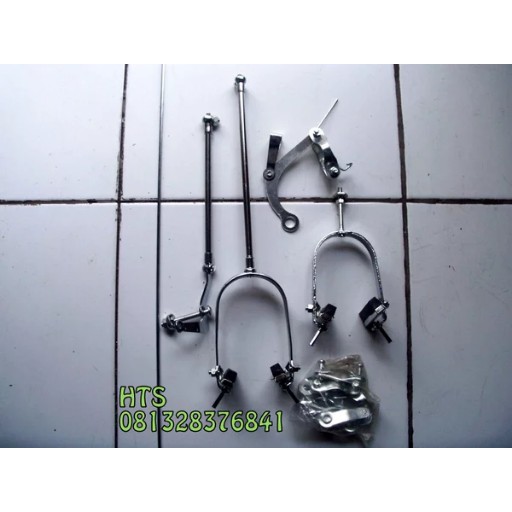 Sepeda onthel - rem karet dan stik set depan belakang