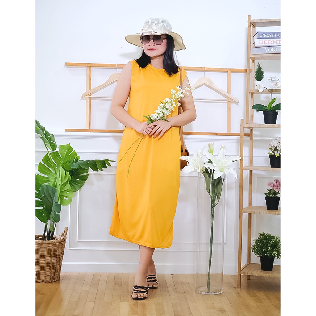 (DISKON TERMURAH) Inner Span JERSEY / Inspan Long Dress