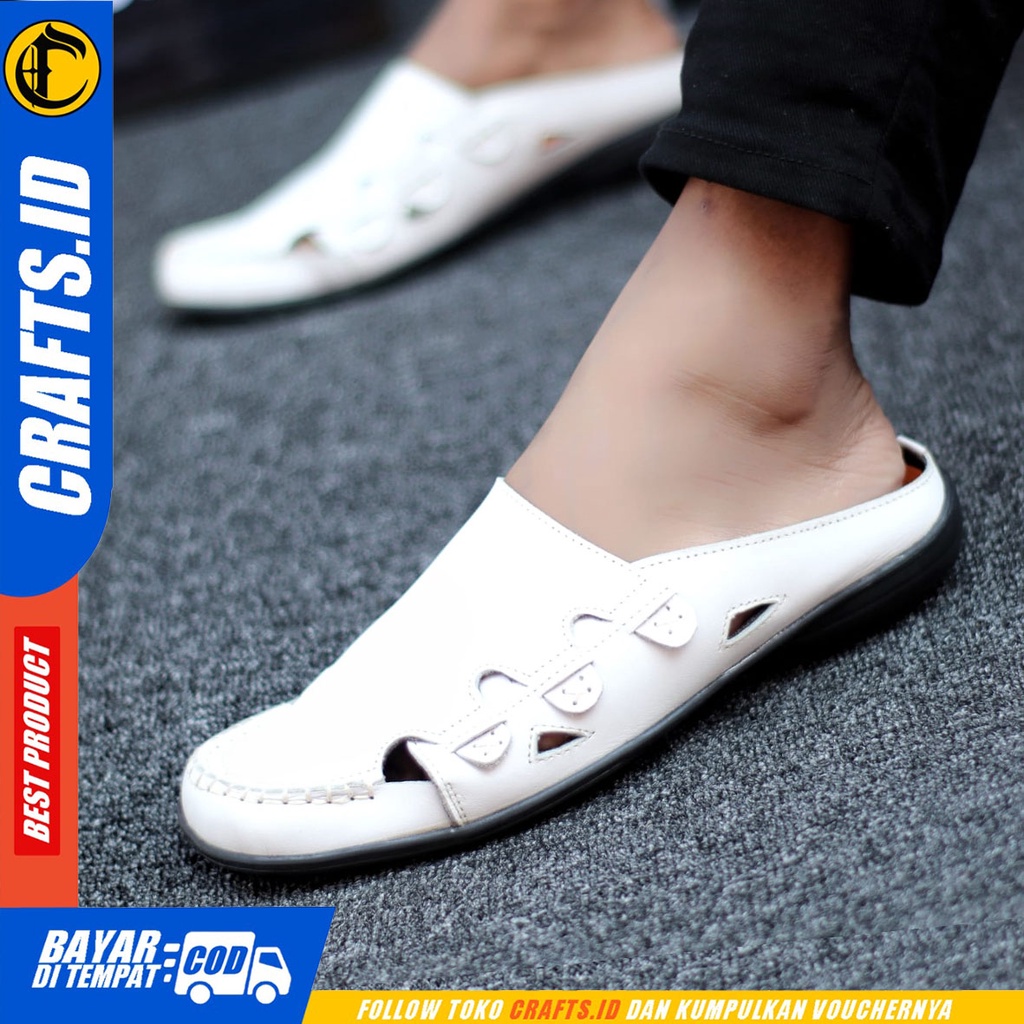 Crafts Gotenz - Sepatu Sandal Casual Bustong Kulit Asli Pria Original