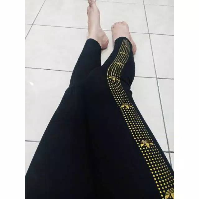 Celana legging motif adidas super melar