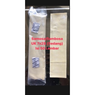 

kulit Samosa/Sambosa Sedang uk 7 x 28 cm isi 50 lembar