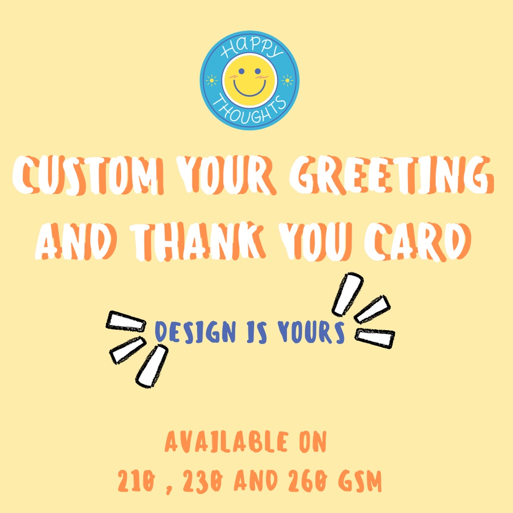 

THANK YOU CARD 9 X 6 CM || CUSTOM CETAK THANK YOU CARD