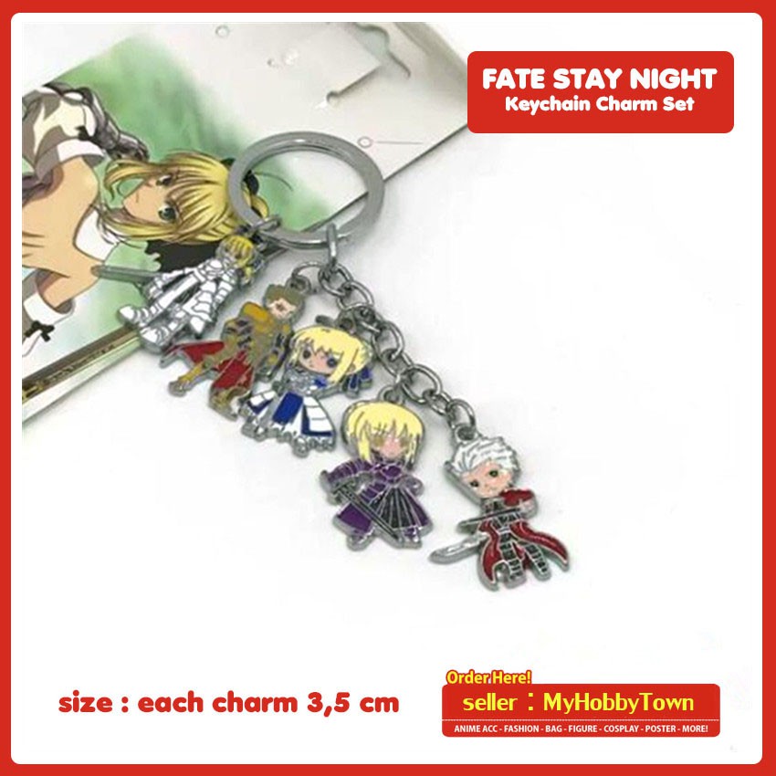 Gantungan Kunci Anime Charm Fate Stay Night Set Of 5