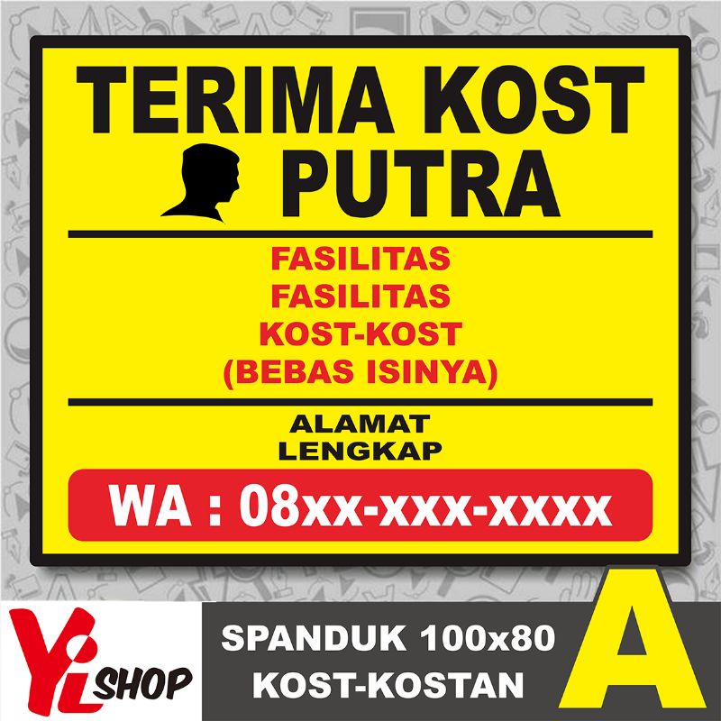 Spanduk Terima Kost Kost an