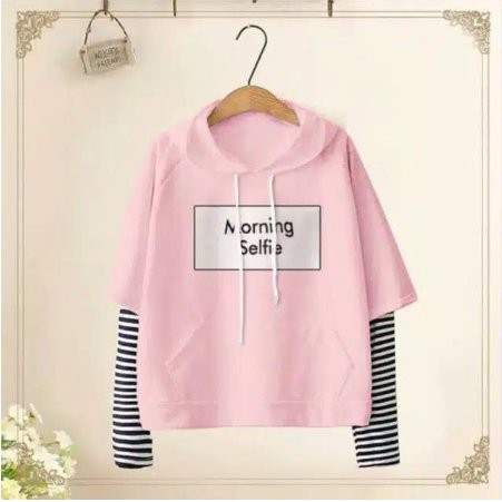 PROMO Ec Sweater Jaket Morning Selfie - Sweater Rajut - Sweater Wanita - Sweater Wanita Jaket