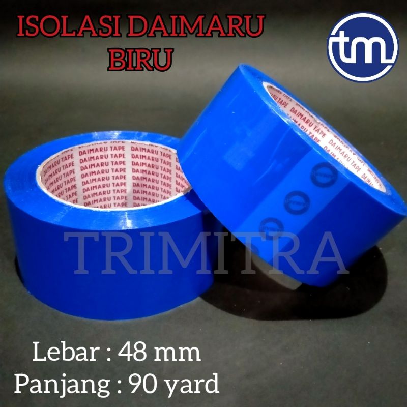 

ISOLASI / SELOTIP / LAKBAN DAIMARU PLASTIK WARNA BIRU 2" OPP TAPE