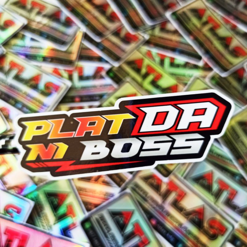 STIKER PLAT DA NI BOS