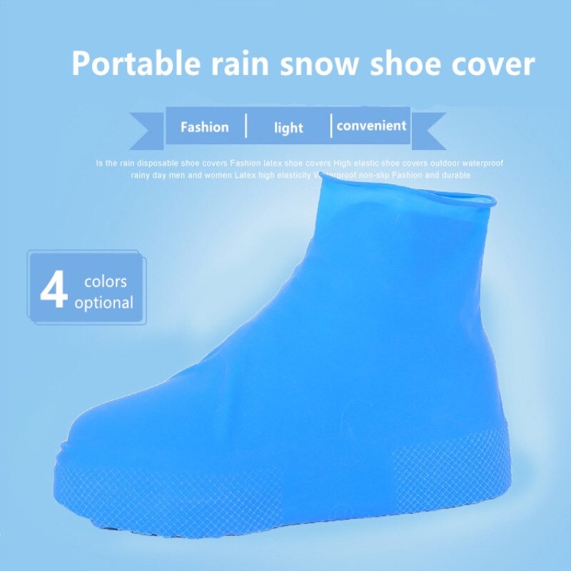 Cover Sepatu Silikon Anti Air / Cover Sepatu Anti Air Hujan Waterproof Silicone -Hitam