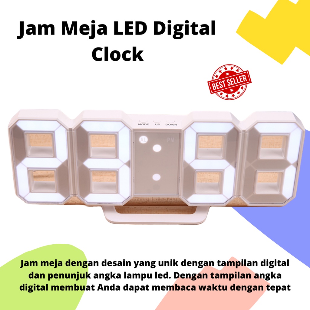 TERBARU!!! Anto Shop - Moseko Jam Meja LED Digital Clock