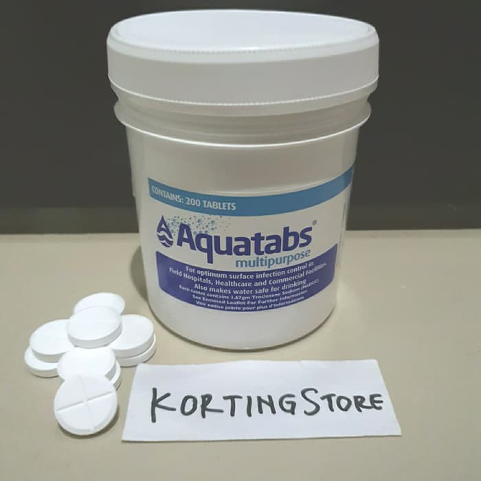 AQUATABS MULTIPURPOSE 1,67 g Tablet Desinfektan / Disinfektan 1 tablet ( WHO Recommended )
