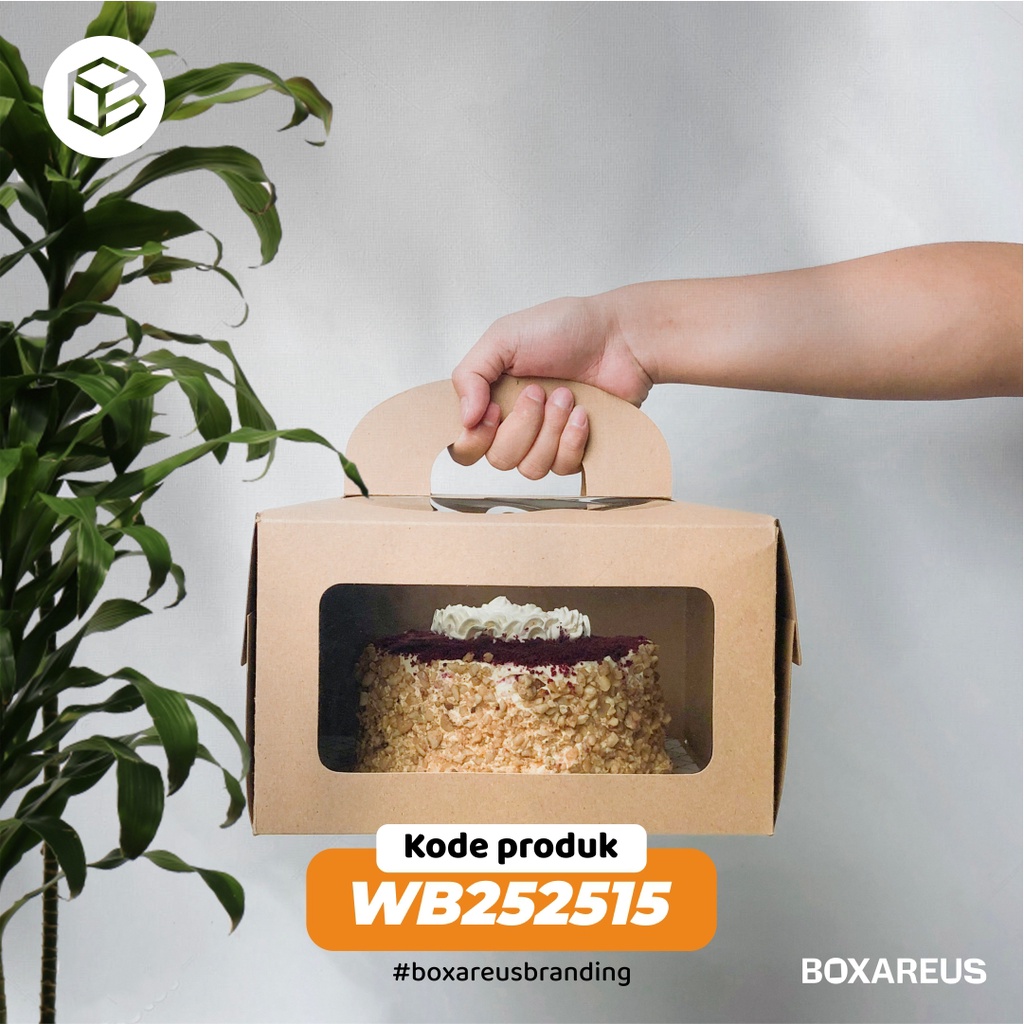 Box Kue, Dus Kotak, Cake Packaging, Kemasan Bolu Window Jendela | WB252515 (10pc)