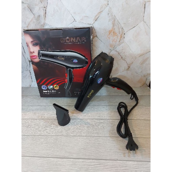 Hair Dryer Panas Dingin 3000W 4 Speed Sonar SN 1238 ORIGINAL