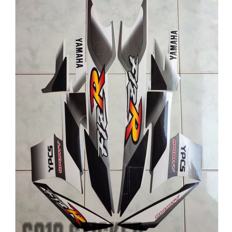 STRIPING STIKER LIS MOTOR F1ZR 2001 HITAM PUTIH