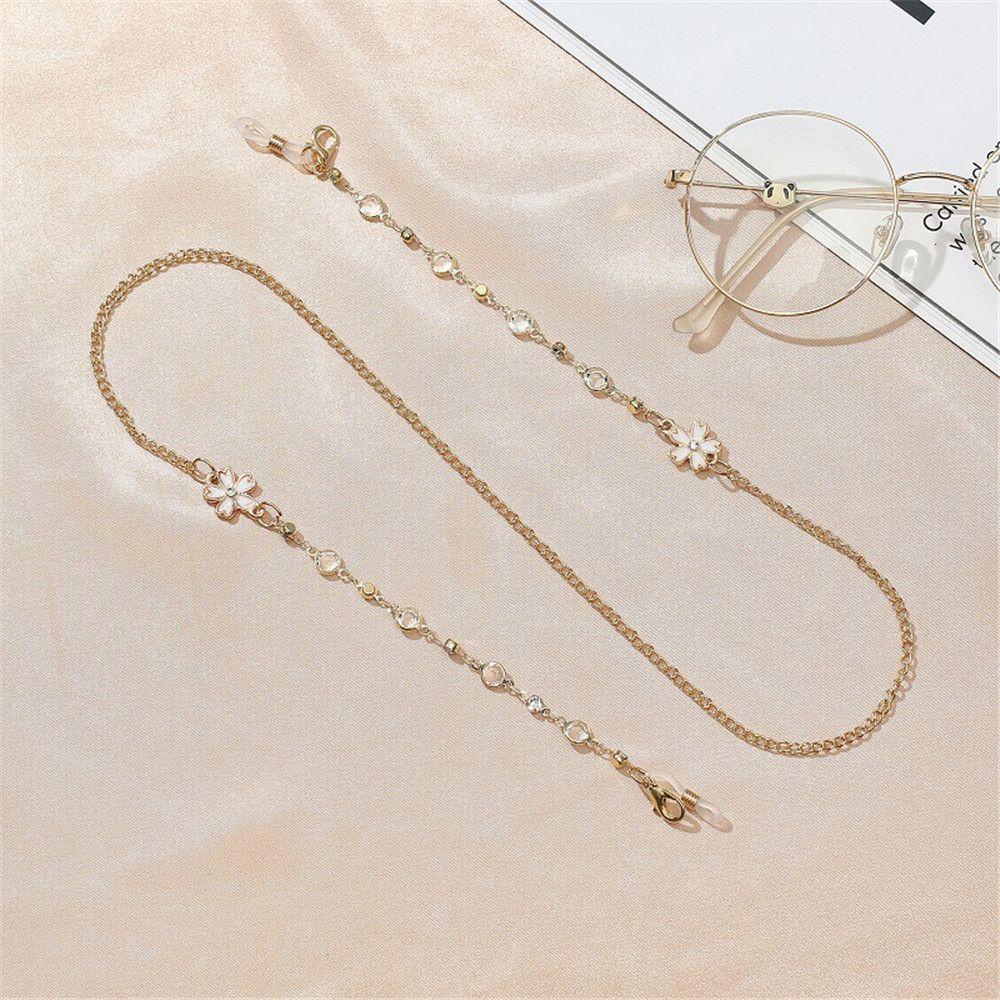 Lily Rantai Kacamata Wanita Jewlery Berlian Warna-Warni Anti Hilang Earphone Rantai Holder Cord