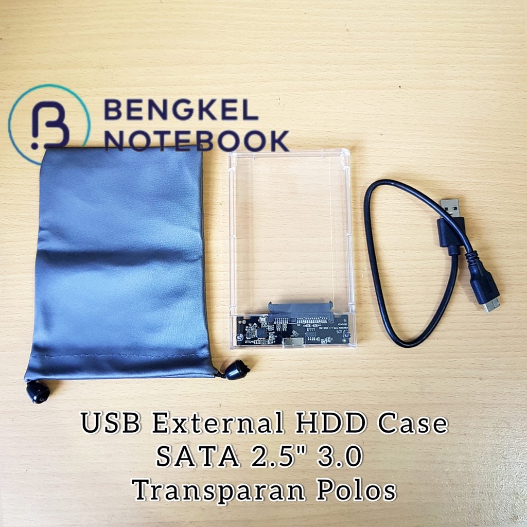 USB External HDD Case SATA 2.5&quot; 3.0 Transparan Polos