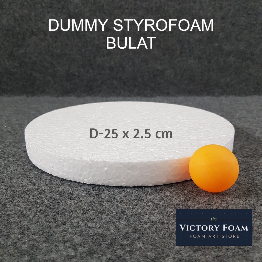 Dummy Styrofoam Bulat D. 25cm x 2.5cm